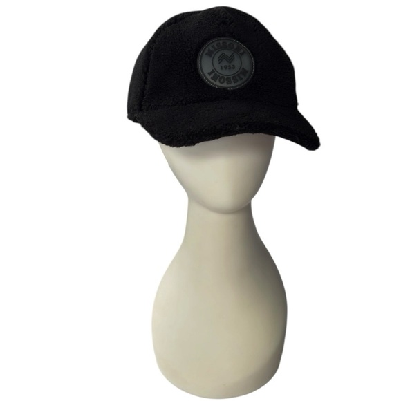 Missoni Black soft faux Shearling Logo Patch Baseball SnapBack Cap | OS - Picture 8 of 13